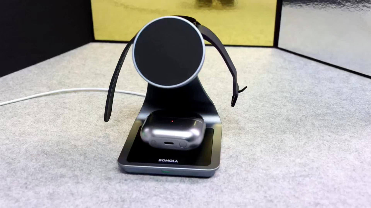 TriCharge Pro – 3-in-1 Fast Wireless Charger for Samsung S Series