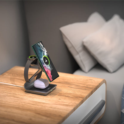 TriCharge Pro – 3-in-1 Fast Wireless Charger for Samsung S Series