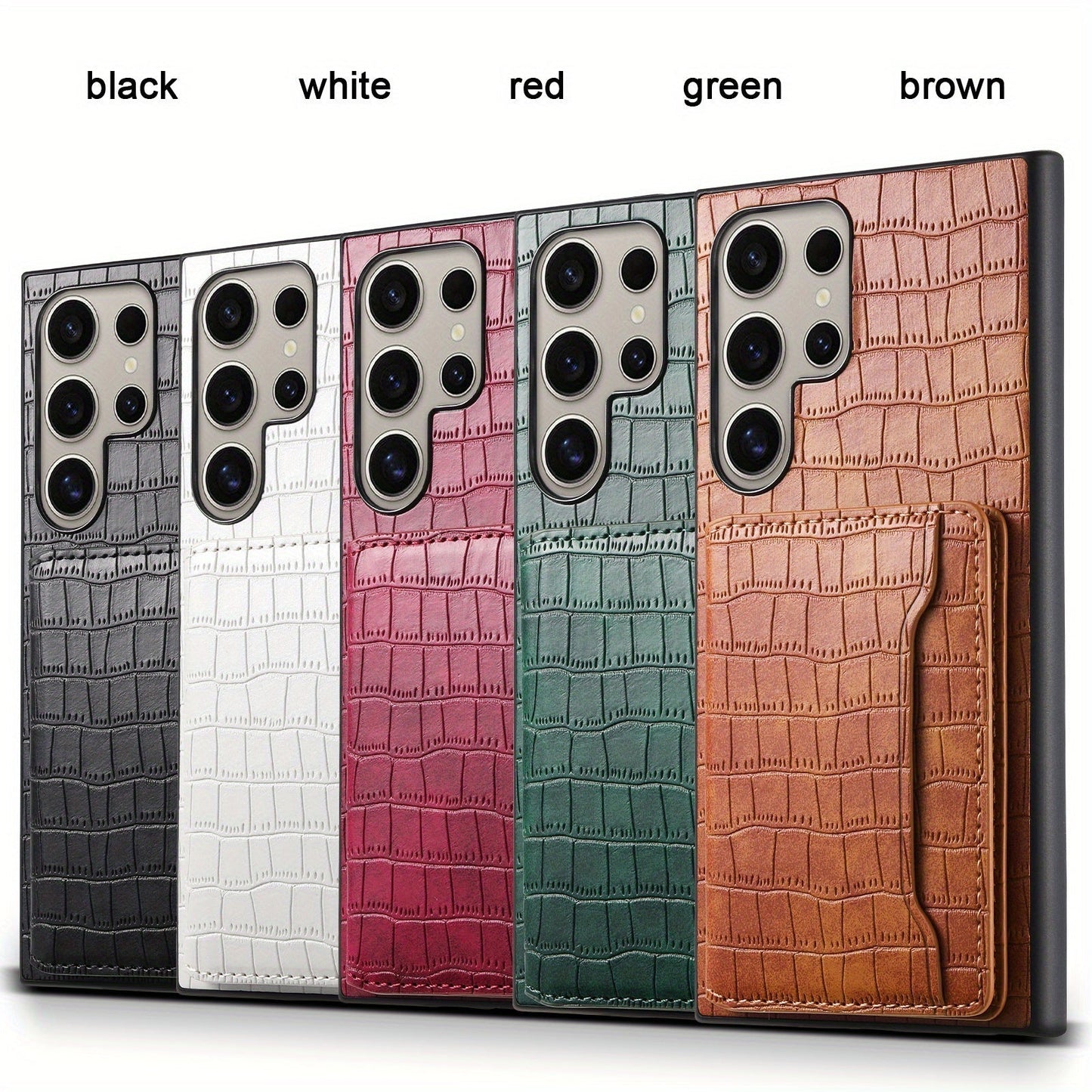 CrocElite Pro – Crocodile Texture Card Holder Case for Galaxy S Ultra Series