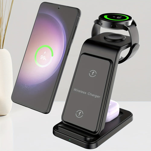 3-in-1 Fast Wireless Charging Station for Samsung Galaxy Devices