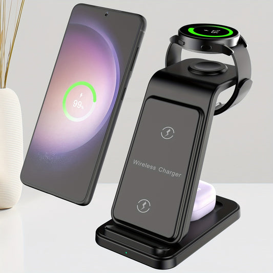 3-in-1 Fast Wireless Charging Station for Samsung Galaxy Devices