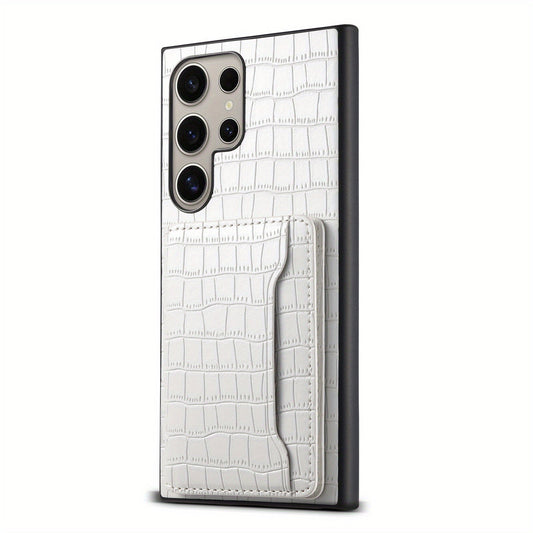 CrocElite Pro – Crocodile Texture Card Holder Case for Galaxy S Ultra Series