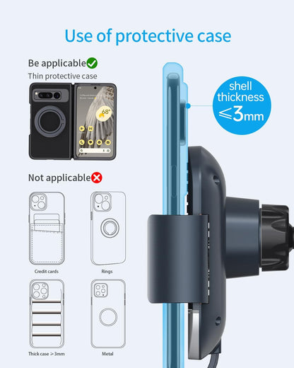 Fast Wireless Car Holder for Pixel Fold and Z Fold Series