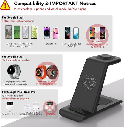 3 in 1 Wireless Charger for Google Pixel Ecosystem - Odin case