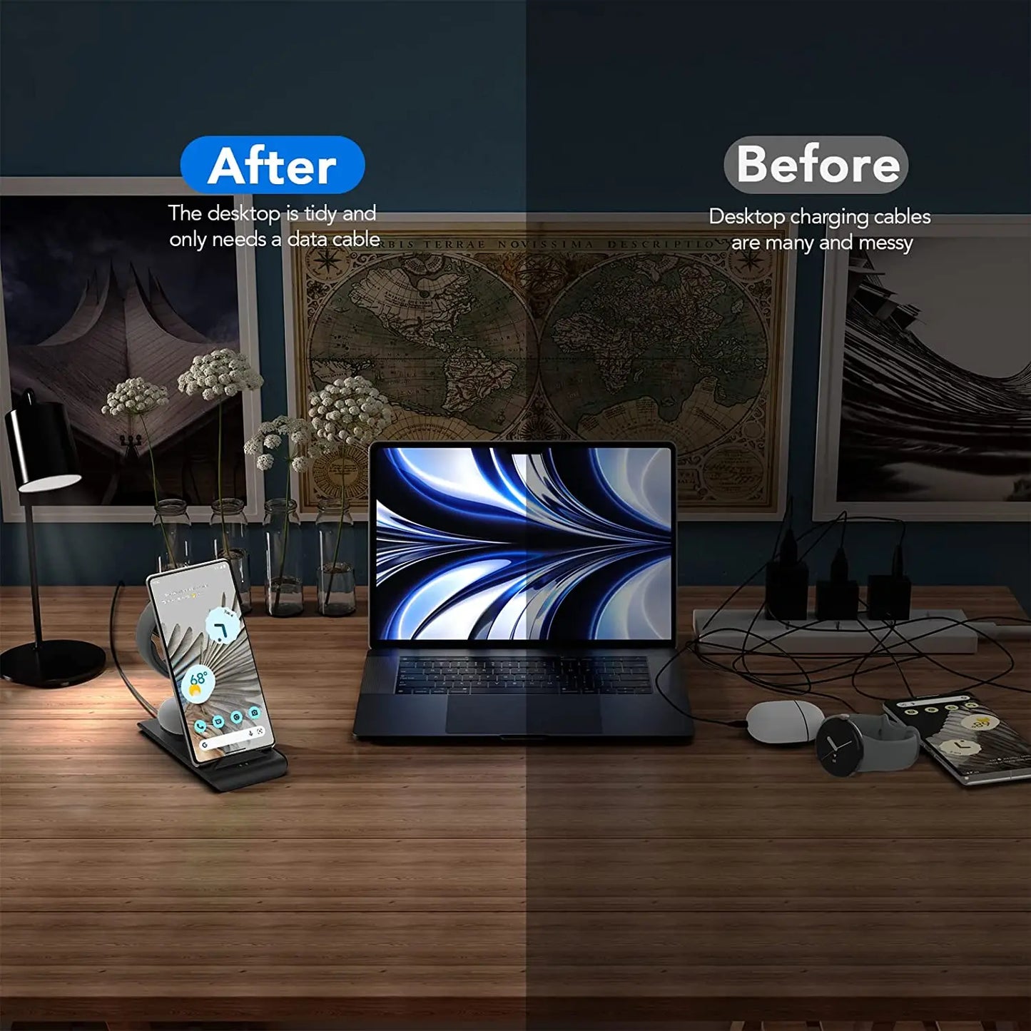 3 in 1 Wireless Charger for Google Pixel Ecosystem - Odin case