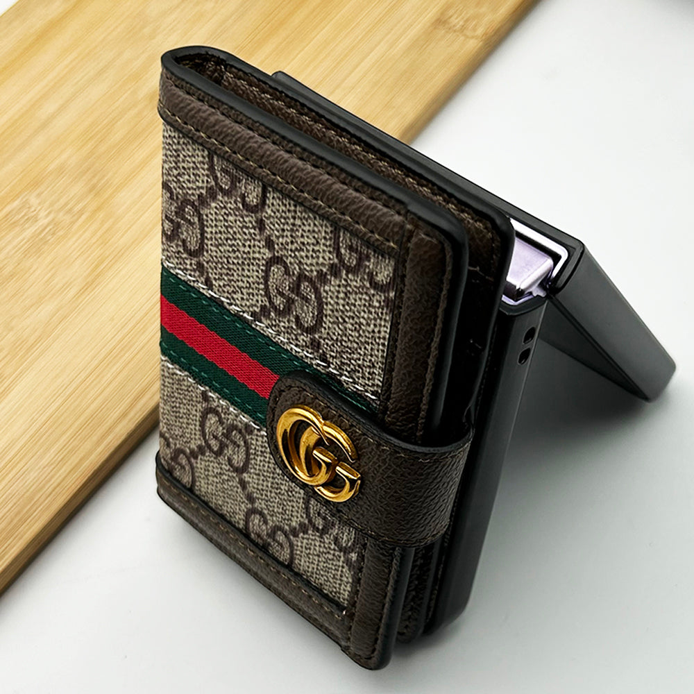 Designer-Inspired Wallet Case – For Galaxy Z Flip