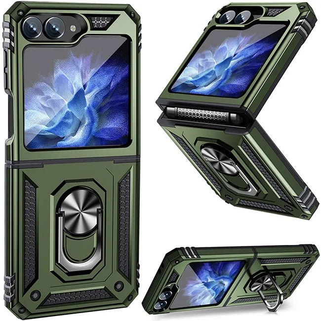 Shockproof Case with Slide Lens & Rotating Ring for Galaxy Z Flip 6