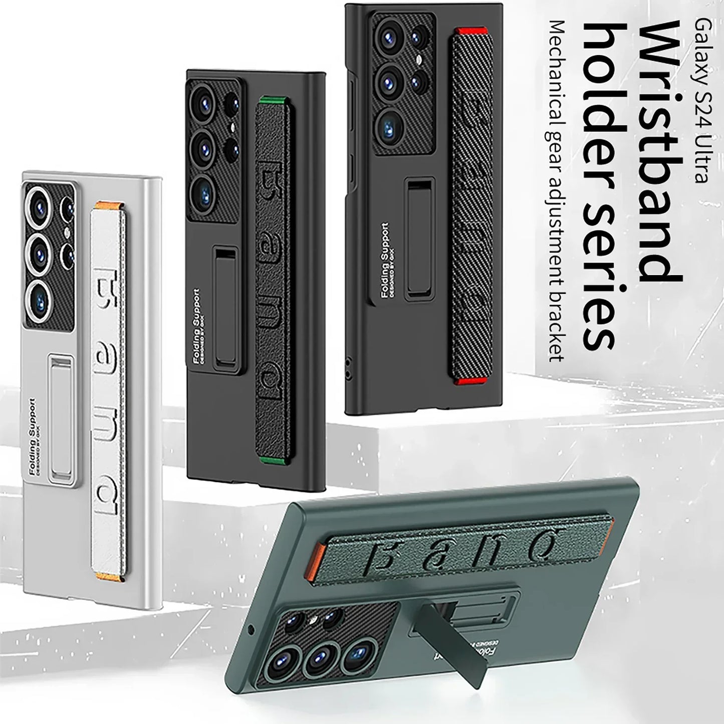 Shockproof S24 Ultra Case with Bracket & Wrist Strap - Odin case