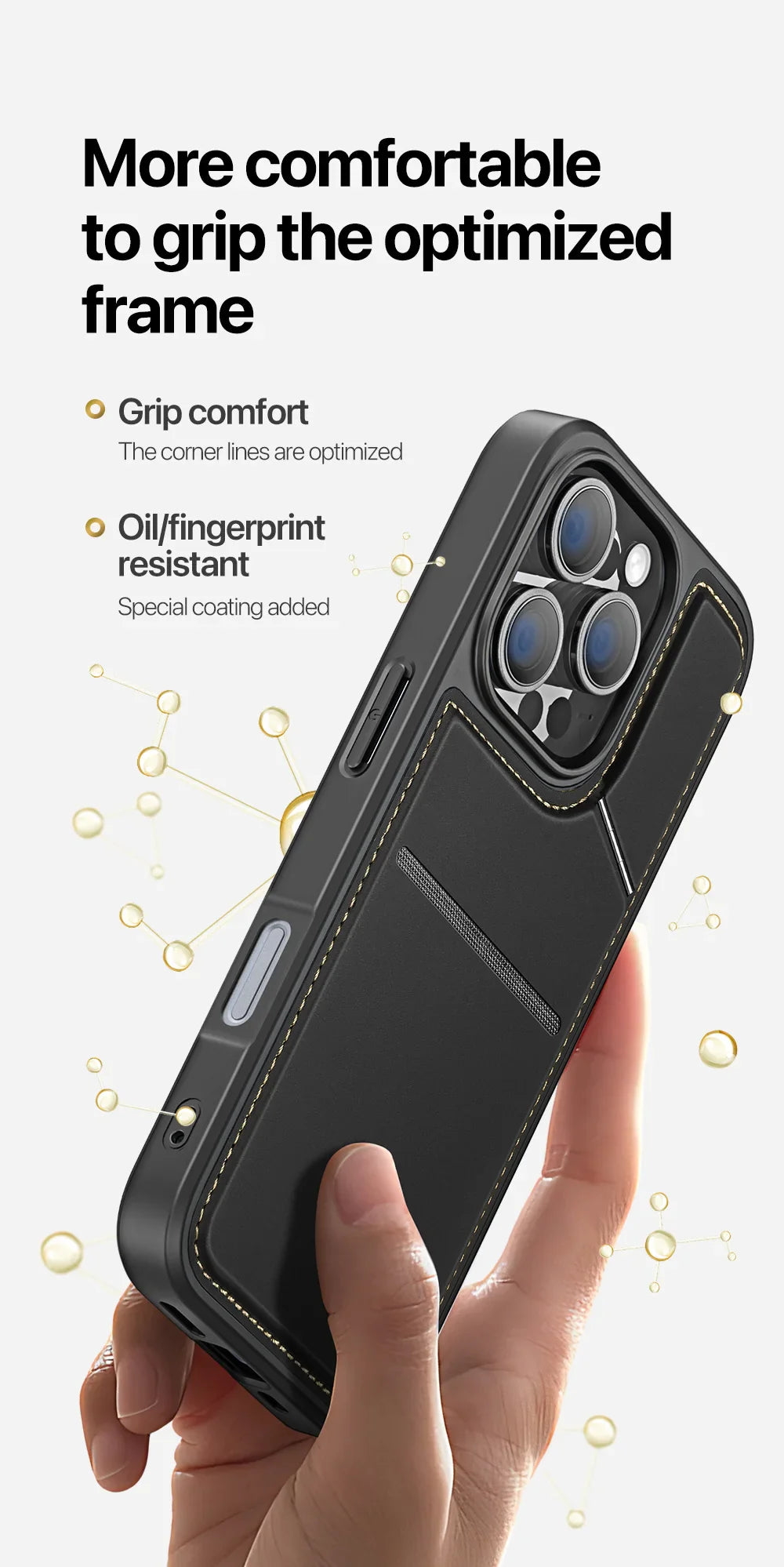 3-in-1 MagSafe Case for iPhone 13-16 Pro Max with Wallet & Stand