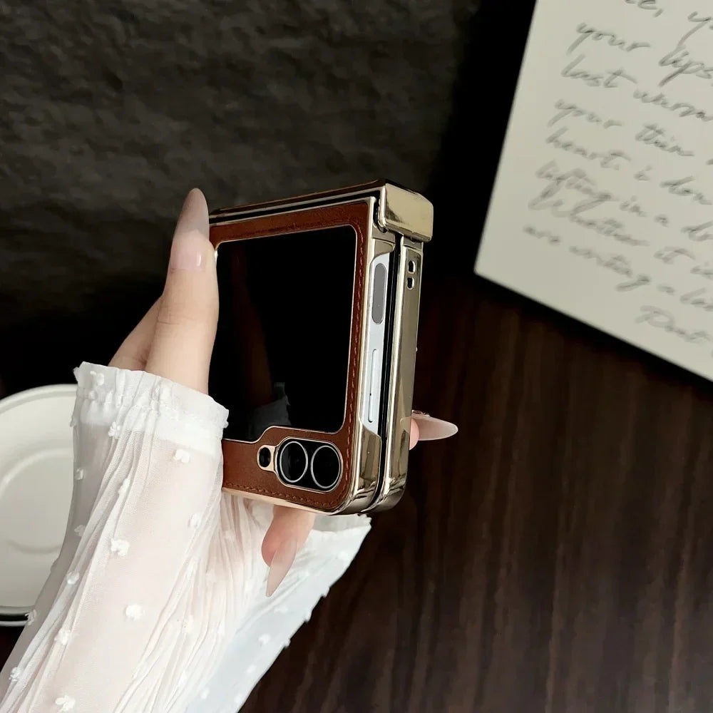 Premium Leather MagSafe Case for Z Flip Series