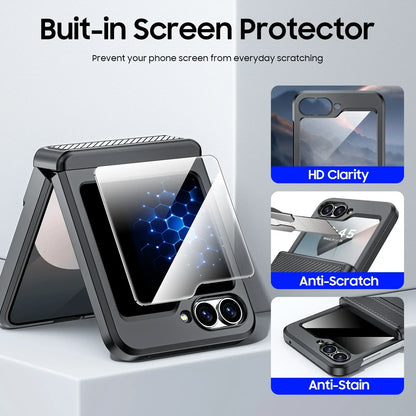 Rugged Shockproof Case for Galaxy Z Flip 3-6 with Screen Protector