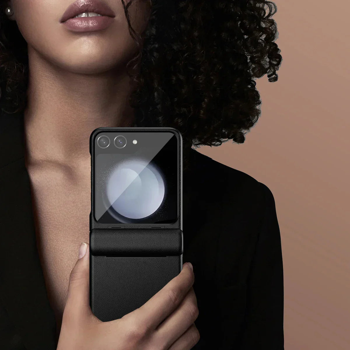 Leather Case with Hinge Protection For Samsung Z Flip 6