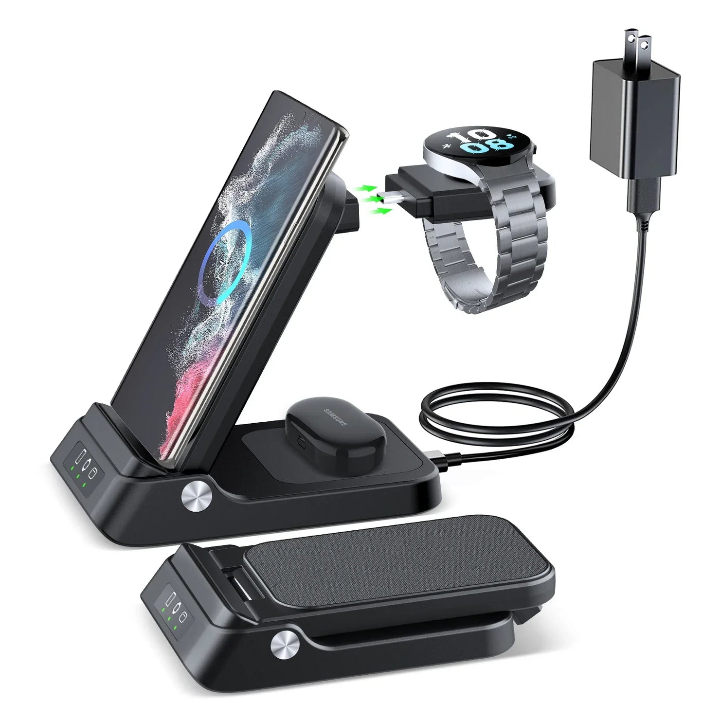 3 in 1 Fast Wireless Charging Station For Samsung Devices