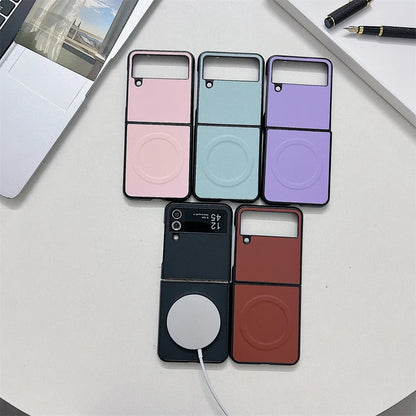 Leather MagSafe Case for Galaxy Z Flip 3-6