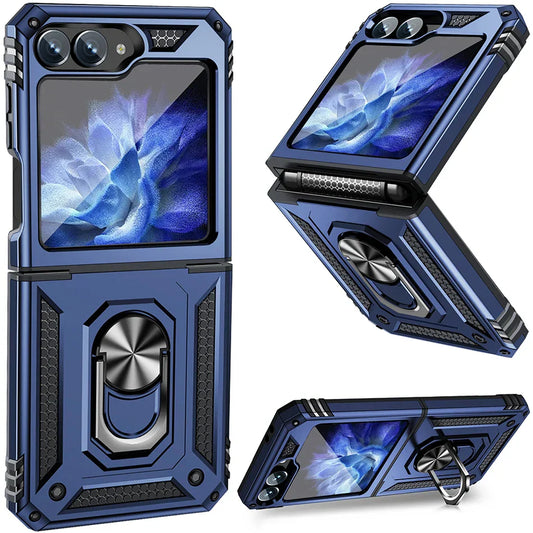 Shockproof Case with Slide Lens & Rotating Ring for Galaxy Z Flip 6