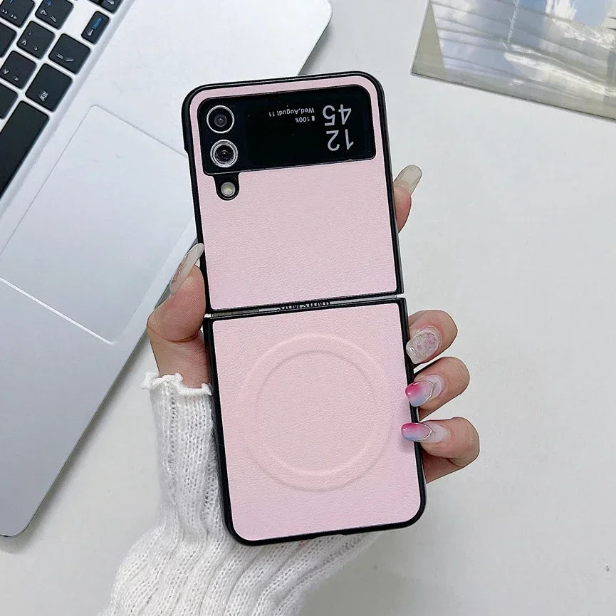Leather MagSafe Case for Galaxy Z Flip 3-6