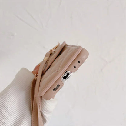 Leather Wallet Case with Lanyard for Samsung Galaxy Z Flip 5