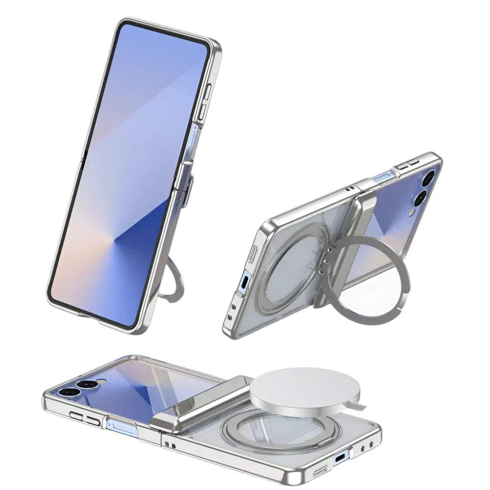 Clear MagSafe Ring Kickstand Cover for Z Flip Series