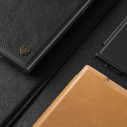 Leather S24 Ultra Case with Card Slot & Camera Protection - Odin case