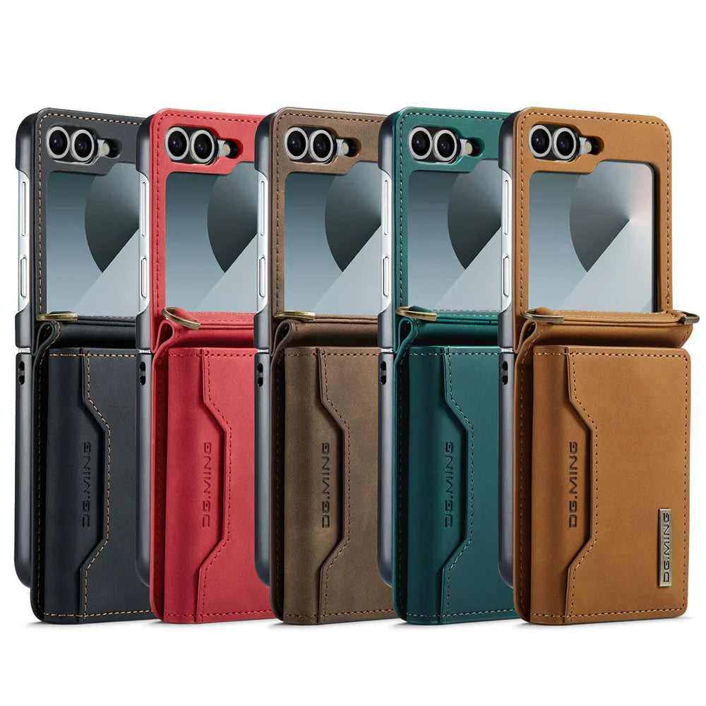 Leather Wallet Case for Galaxy Z Flip 3-6