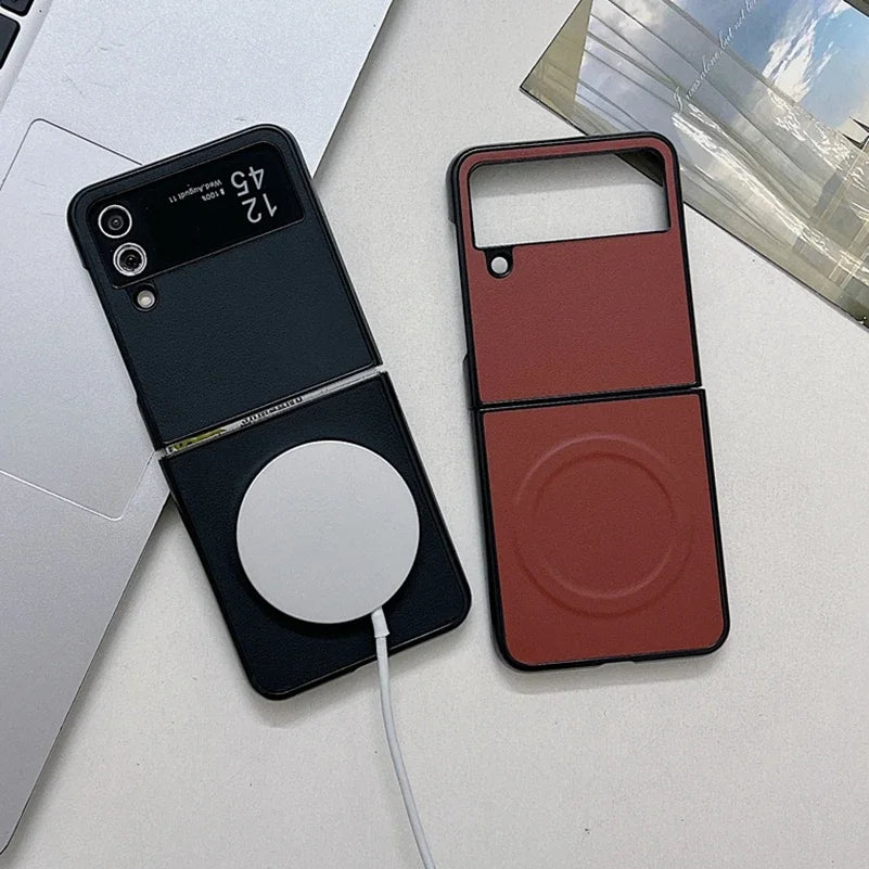 Leather MagSafe Case for Galaxy Z Flip 3-6
