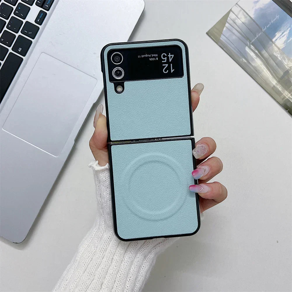 Leather MagSafe Case for Galaxy Z Flip 3-6