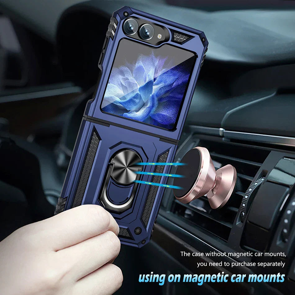Shockproof Case with Slide Lens & Rotating Ring for Galaxy Z Flip 6