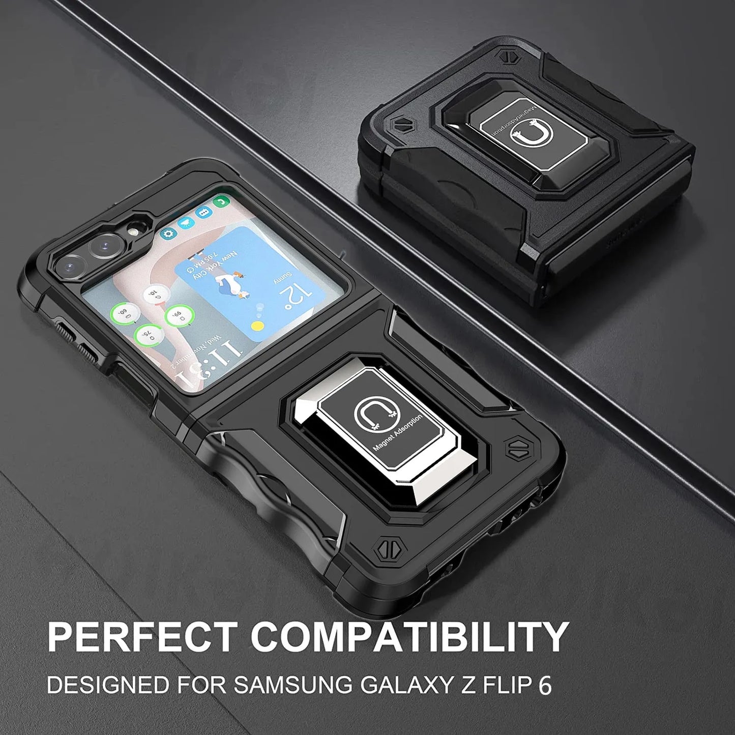 Military-Grade Armor Case for Galaxy Z Flip 3-6