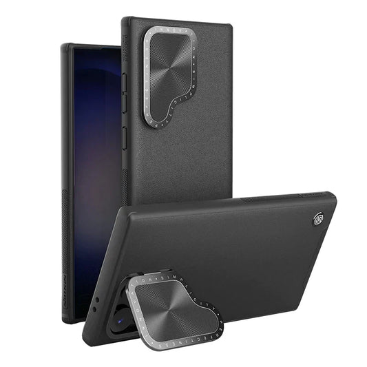 Anti-Drop Leather S24 Ultra Case With Stand - Odin case