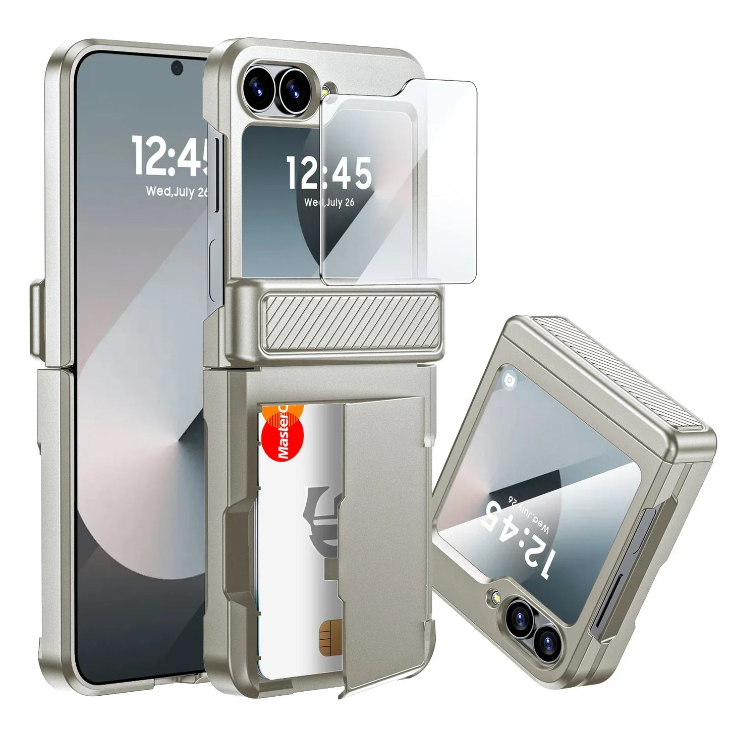 Rugged Shockproof Case for Galaxy Z Flip 3-6 with Screen Protector