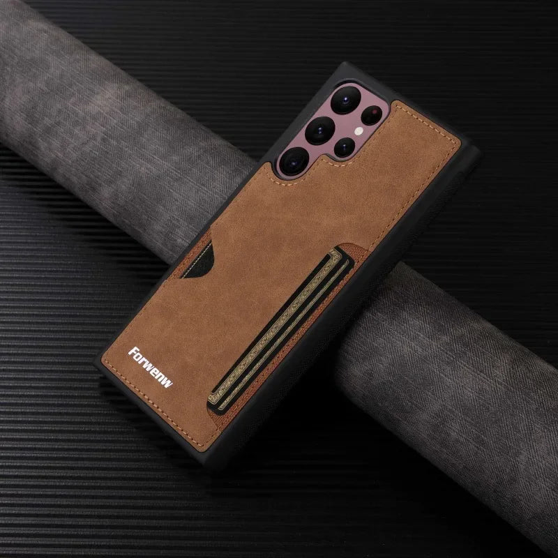 RetroVault™ Card Slot Leather Case