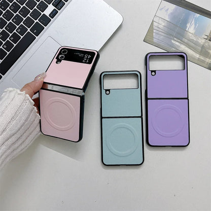 Leather MagSafe Case for Galaxy Z Flip 3-6