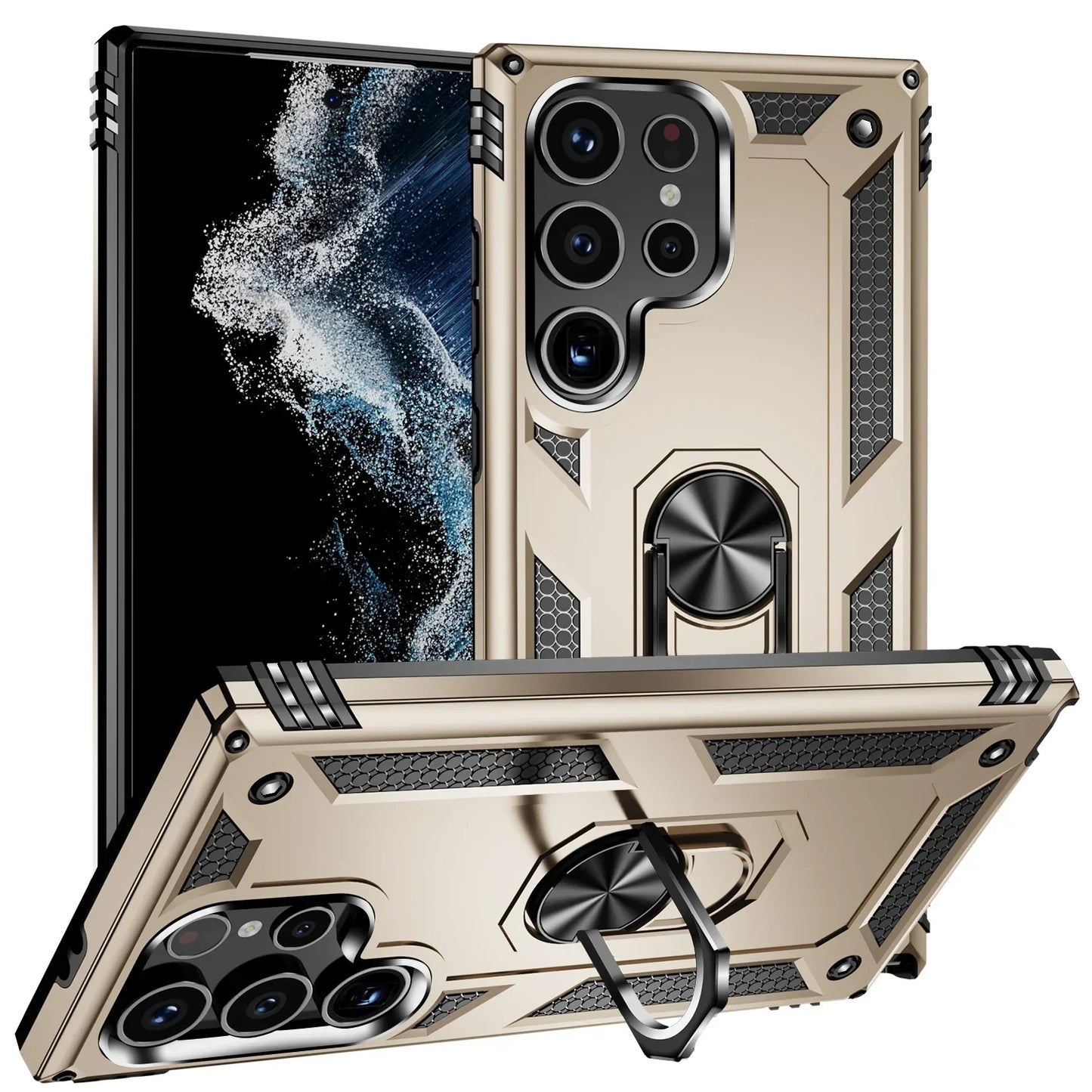 Shockproof S24 Ultra Case with with Metal Ring Bracket - Odin case