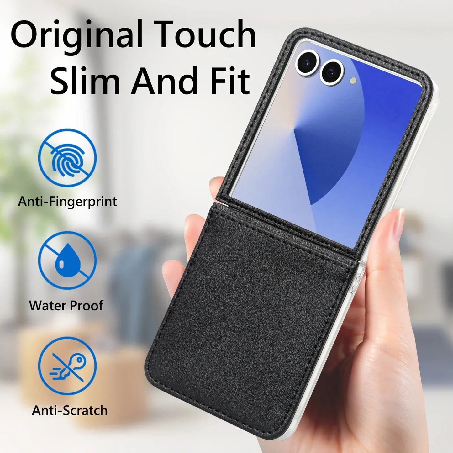 Leather Card Holder Case for Galaxy Z Flip Series