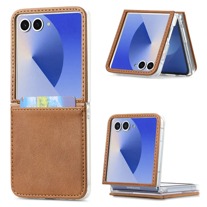Leather Card Holder Case for Galaxy Z Flip Series