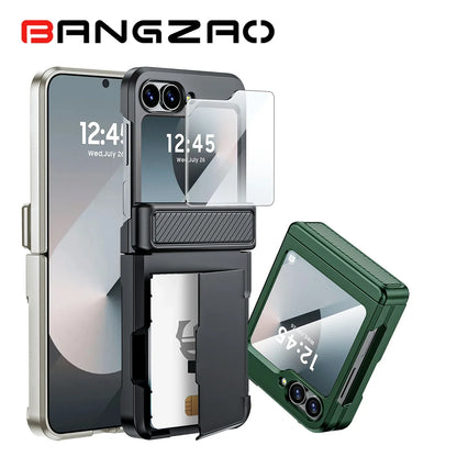 Rugged Shockproof Case for Galaxy Z Flip 3-6 with Screen Protector