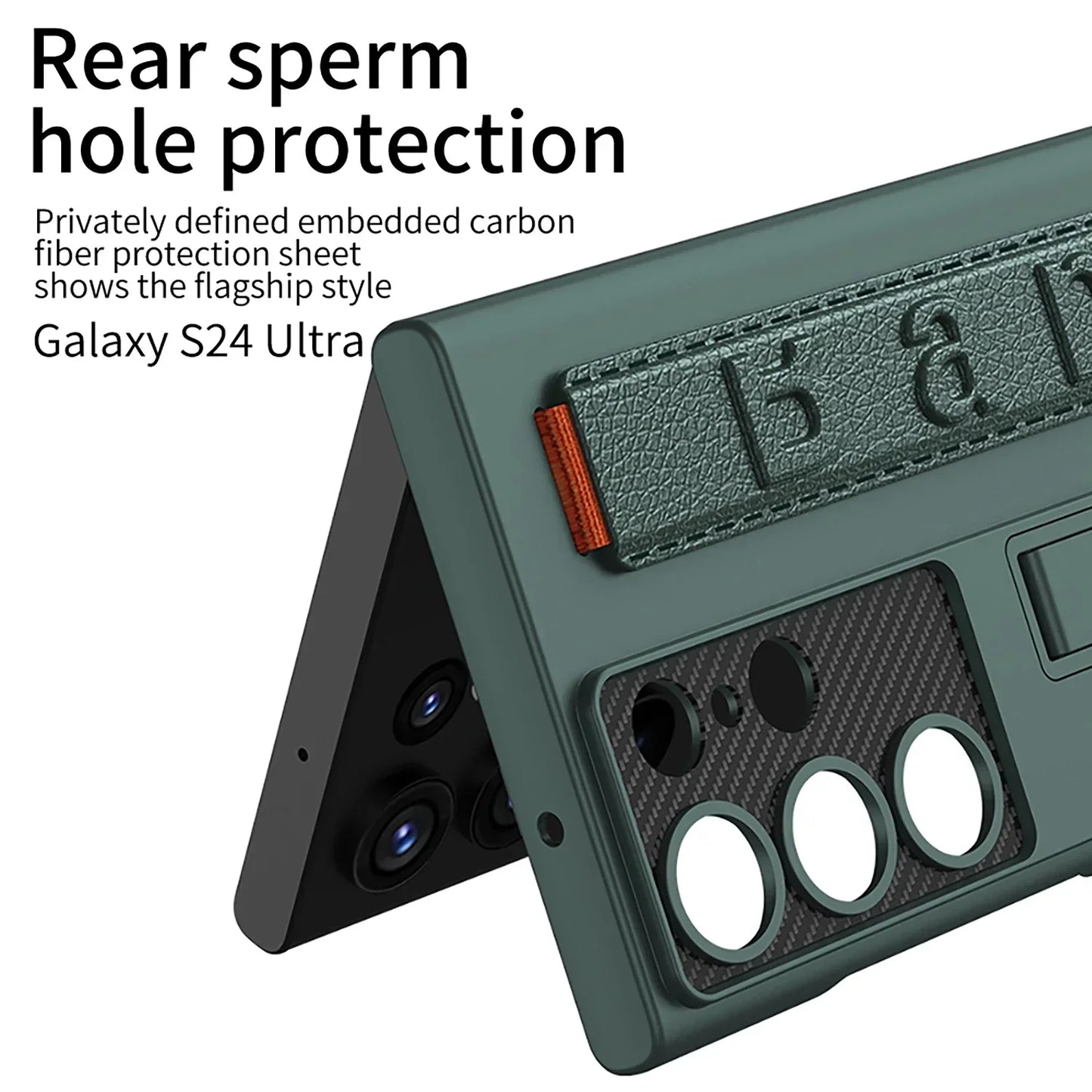 Shockproof S24 Ultra Case with Bracket & Wrist Strap - Odin case