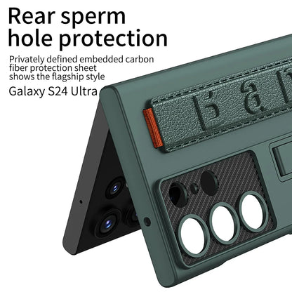 Shockproof S24 Ultra Case with Bracket & Wrist Strap - Odin case