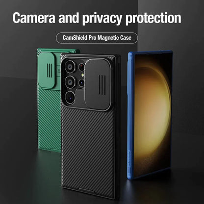 Magnetic S24 Ultra Case with Slide Lens Protection - Odin case