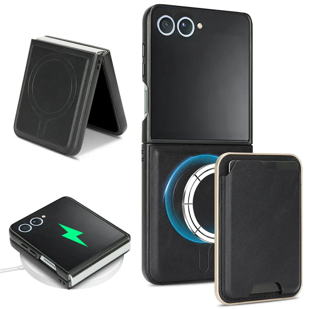 MagSafe Leather Wallet Case for Galaxy Z Flip Series