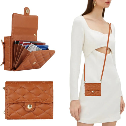 Crossbody Leather Case for Galaxy Z Flip 3-6