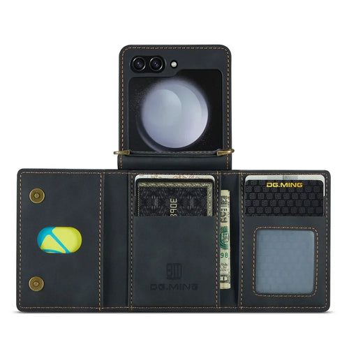 Retro Magnetic Leather Wallet Case for Samsung Galaxy Z Flip 5 - Odin case