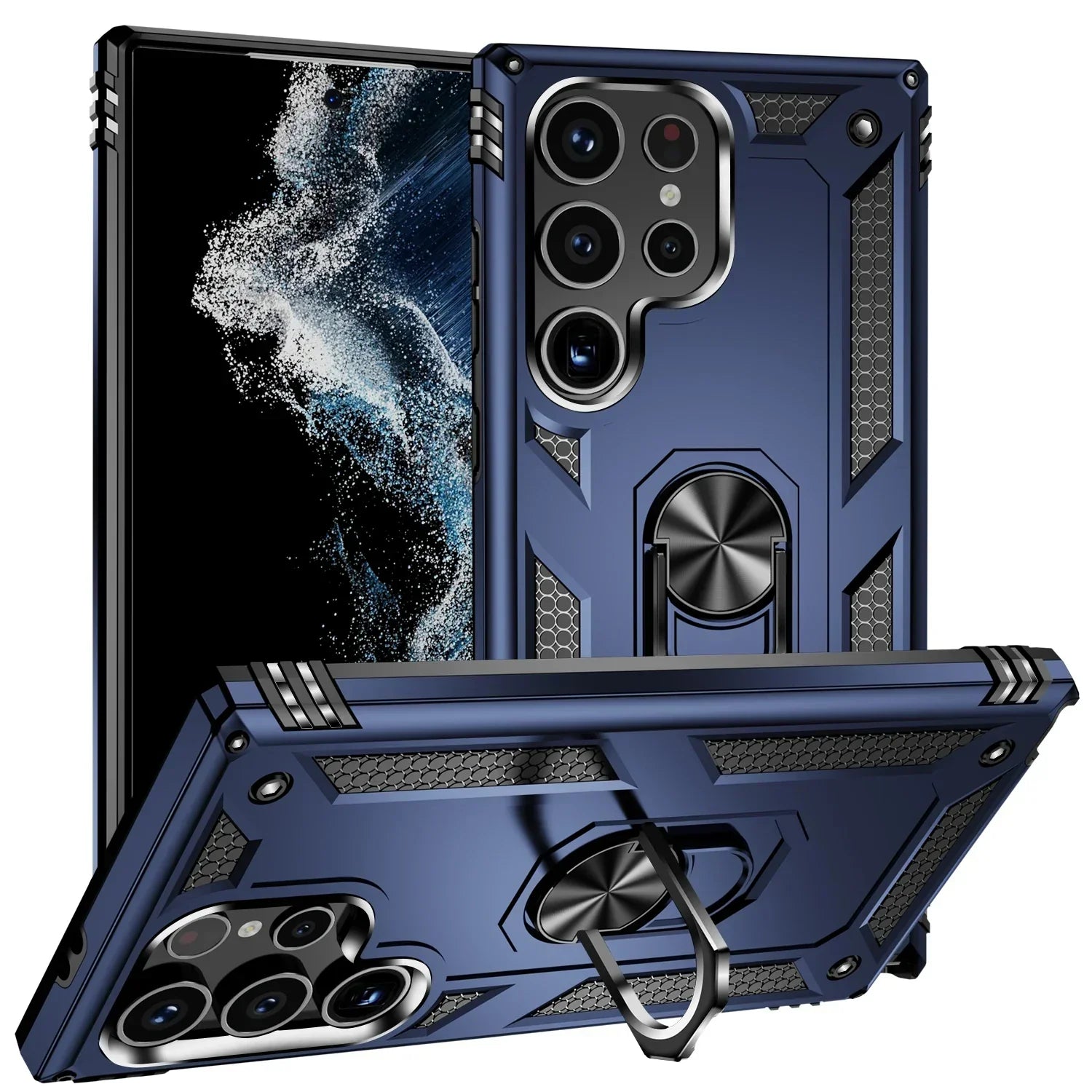 Shockproof S24 Ultra Case with with Metal Ring Bracket - Odin case