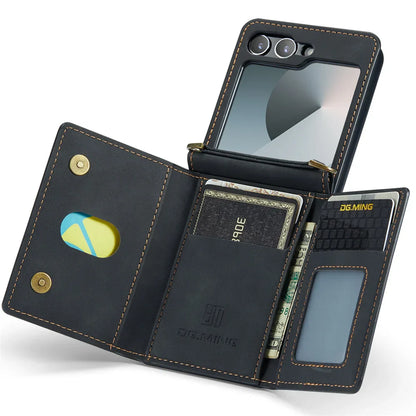 Leather Wallet Case for Galaxy Z Flip 3-6