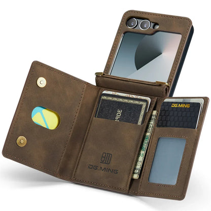 Leather Wallet Case for Galaxy Z Flip 3-6