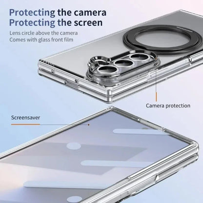 FlexShield Ring – Clear MagSafe Kickstand Case for Galaxy Z Fold Series