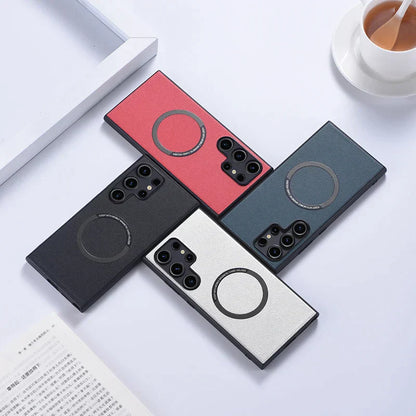 S24 Ultra Magnetic Leather Case - Odin case
