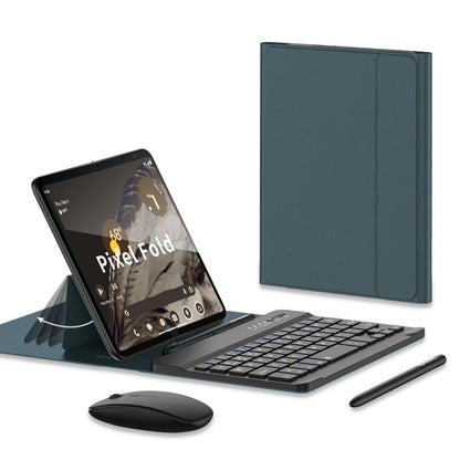 3 in 1 Wireless Keyboard, Leather Flip Stand & Mouse For Google Pixel Fold - Odin case