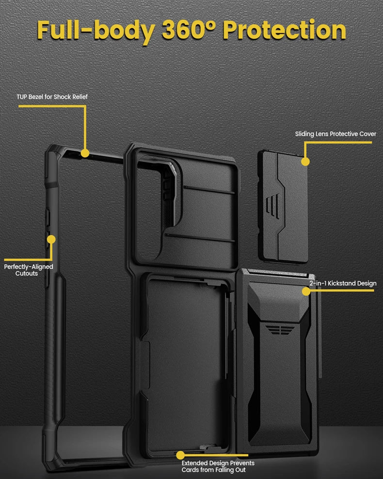 Shockproof S24 Ultra Case with Card Holder - Odin case