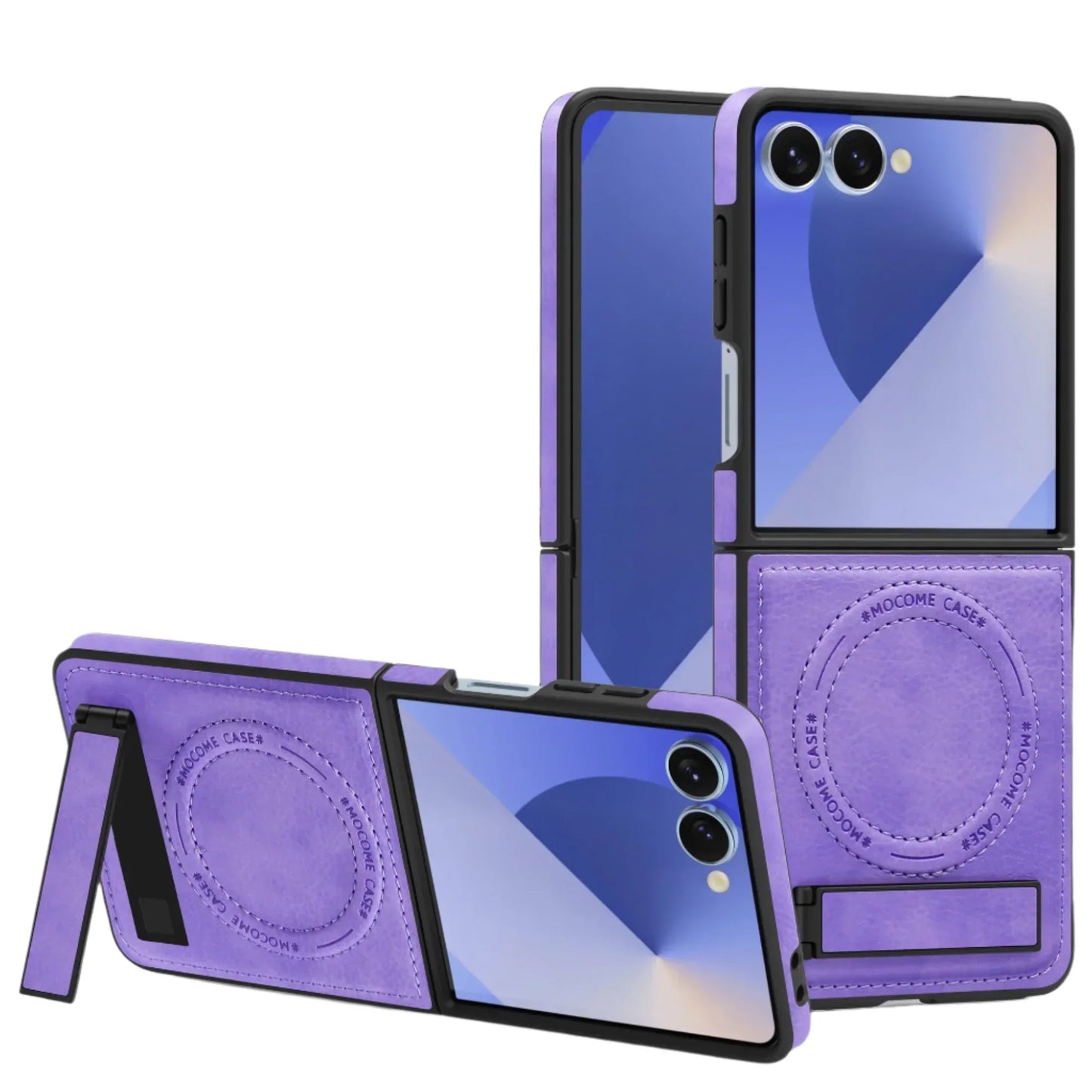 Leather MagSafe Stand Case for Z Flip Series